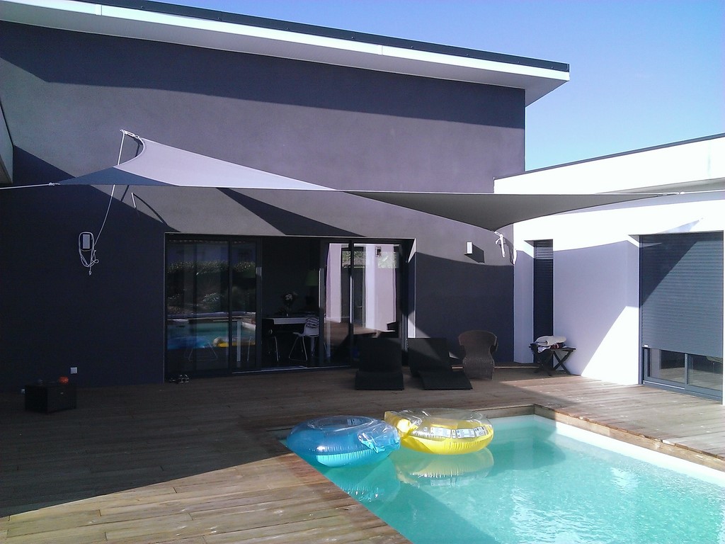 voile d'ombrage toile ajourée Tosse Landes